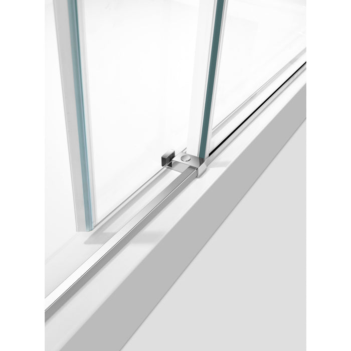 Kingston Sona SSD60768KL1 - Prato 60" L x 76" H Left Handed Shower Door, Polished Chrome