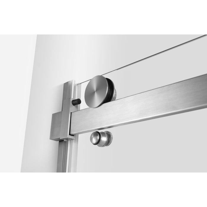 Kingston Sona SSD60768KL8 - Prato 60" L x 76" H Left Handed Shower Door, Brushed Nickel