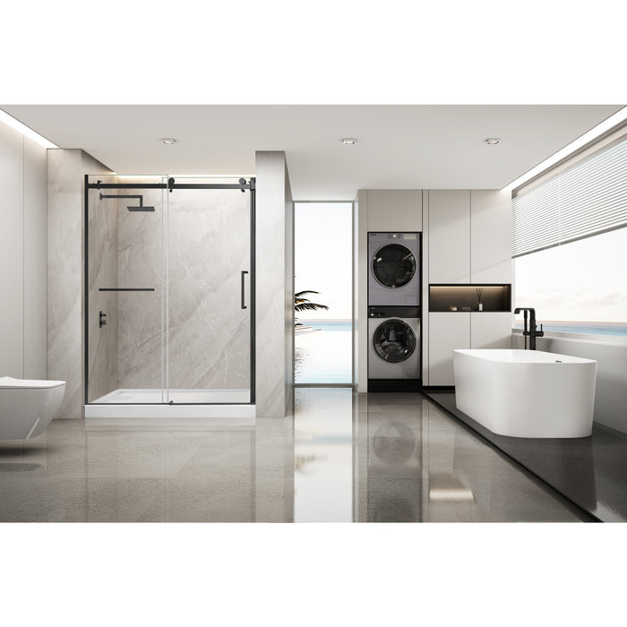 Kingston Sona SSD60768KR0 - Prato 60" L x 76" H Right Handed Shower Door, Matte Black