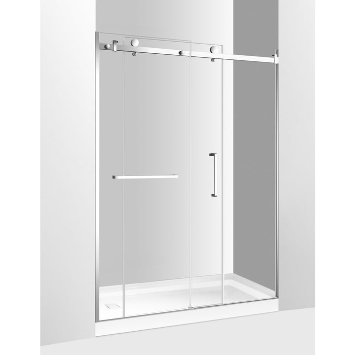 Prato SSD60768KR1 60" L x 76" H Right Handed Shower Door, Polished Chrome