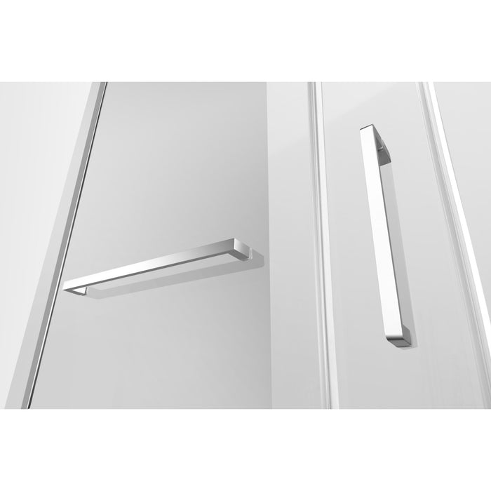Prato SSD60768KR1 60" L x 76" H Right Handed Shower Door, Polished Chrome