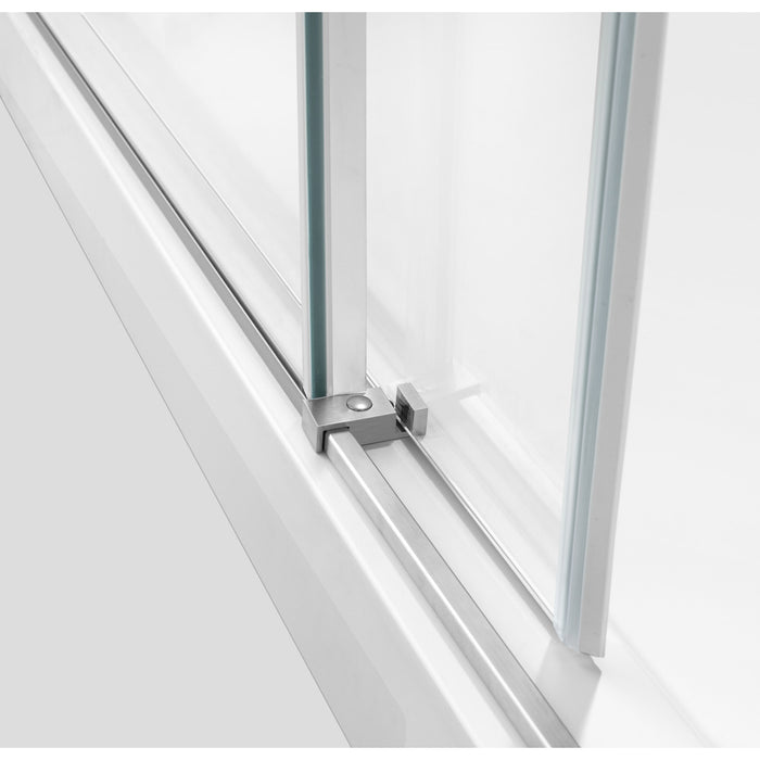 Kingston Sona SSD60768KR8 - Prato 60" L x 76" H Right Handed Shower Door, Brushed Nickel