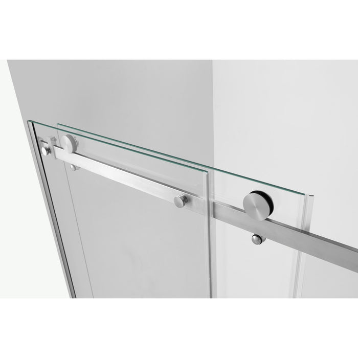 Kingston Sona SSD60768KR8 - Prato 60" L x 76" H Right Handed Shower Door, Brushed Nickel