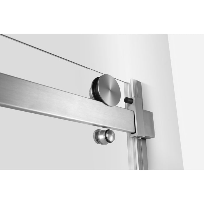 Kingston Sona SSD60768KR8 - Prato 60" L x 76" H Right Handed Shower Door, Brushed Nickel