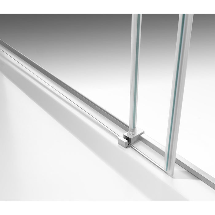 Kingston Sona SSD60768KR8 - Prato 60" L x 76" H Right Handed Shower Door, Brushed Nickel