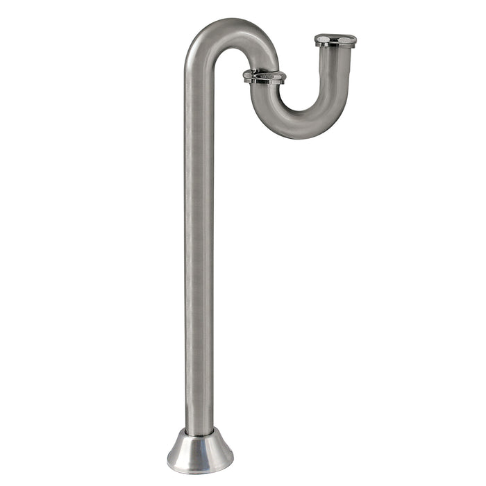 Kingston Heirloom ST14198 - Vintage 1-1/4 Inch Brass S-Trap, 18 Gauge, Brushed Nickel