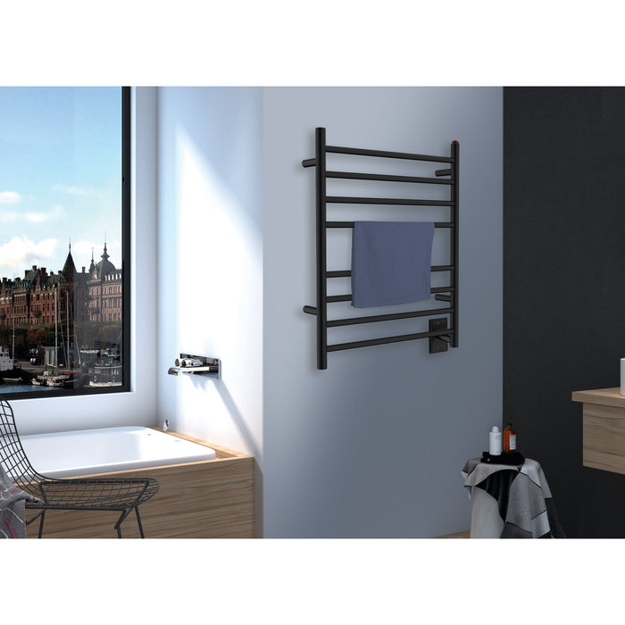 Kingston Sona TWW3624MB - Templeton Wall Mount Hardwired/Plug-In Electric Towel Warmer, Matte Black