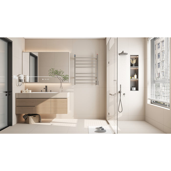 Kingston Sona TWW3624SN - Templeton Wall Mount Hardwired/Plug-In Electric Towel Warmer, Brushed Nickel