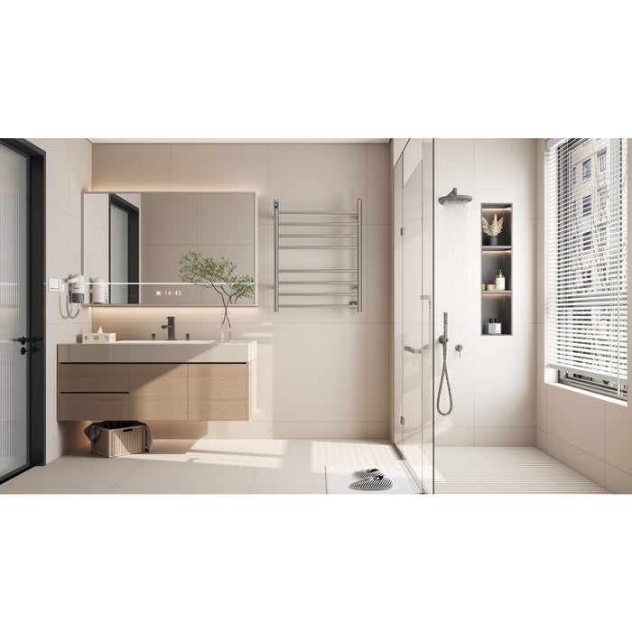 Kingston Sona TWW3624SN - Templeton Wall Mount Hardwired/Plug-In Electric Towel Warmer, Brushed Nickel
