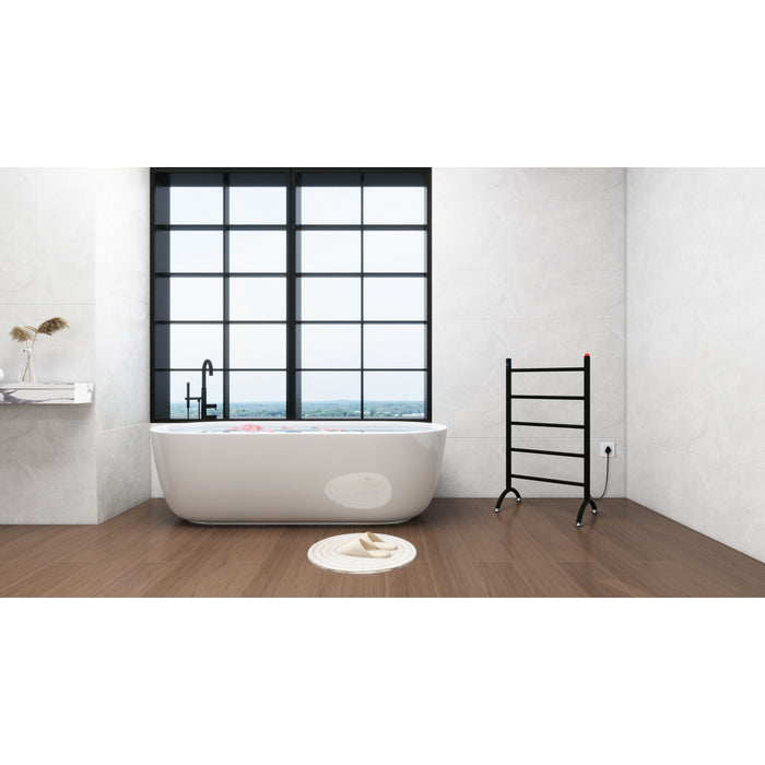 Kingston Sona TWW3720MB - Templeton Freestanding or Wall Mount Hardwired/Plug-In Electric Towel Warmer, Matte Black