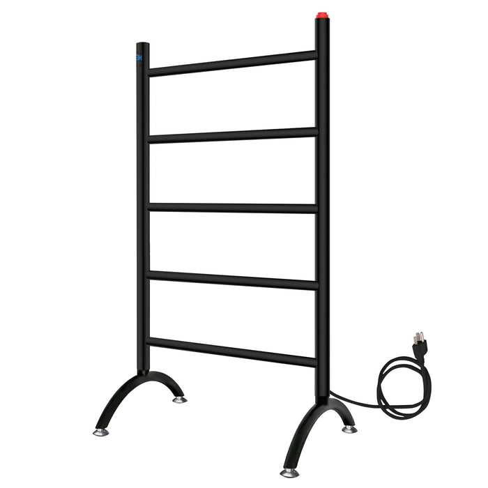 Kingston Sona TWW3720MB - Templeton Freestanding or Wall Mount Hardwired/Plug-In Electric Towel Warmer, Matte Black