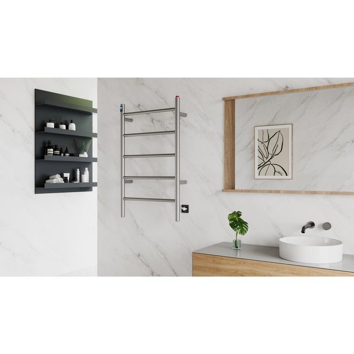 Kingston Sona TWW3720SN - Templeton Freestanding or Wall Mount Hardwired/Plug-In Electric Towel Warmer, Brushed Nickel
