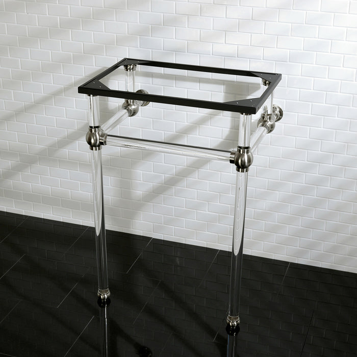 Kingston Tulare VAH282033SN - Templeton Acrylic Console Sink Legs, Brushed Nickel
