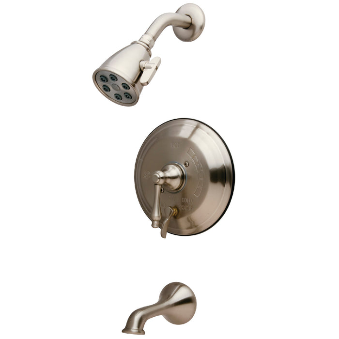 Kingston Heirloom VB36380AL Single-Handle Pressure Balanced Tub and Shower Faucet, Brushed Nickel