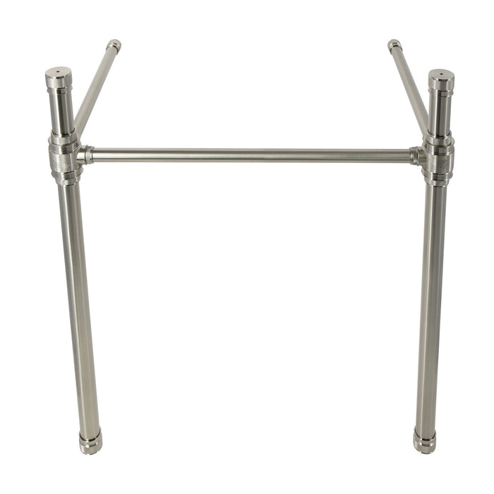 Kingston Sona VBH2619338 - Convergent Brass Knurled Console Sink Legs, Brushed Nickel