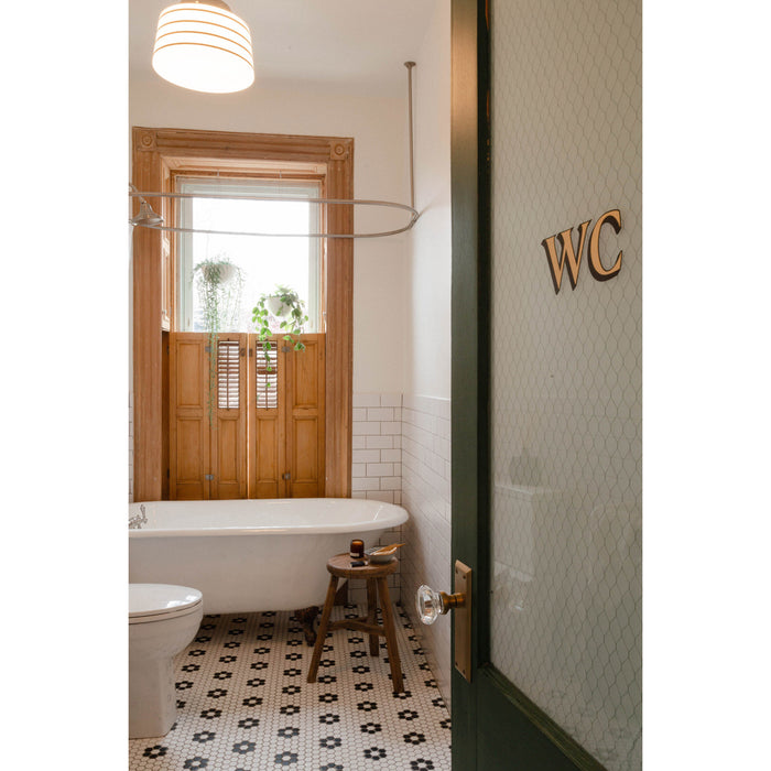 Kingston Heirloom VCT3D603019NT5 - Aqua Eden 60-Inch Cast Iron Oval Rectangular Roll Top Clawfoot Tub (3-3/8-Inch Wall Drillings), White/Oil Rubbed Bronze