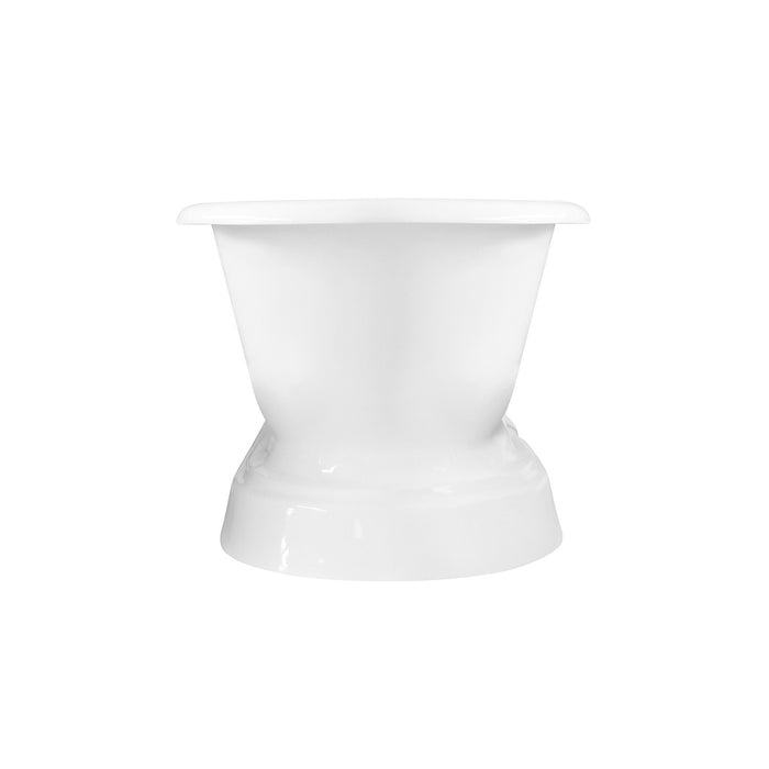 Kingston Heirloom VCT7D663025 - Aqua Eden 66-Inch Cast Iron Oval Double Ended Pedestal Tub (7-Inch Faucet Drillings), White