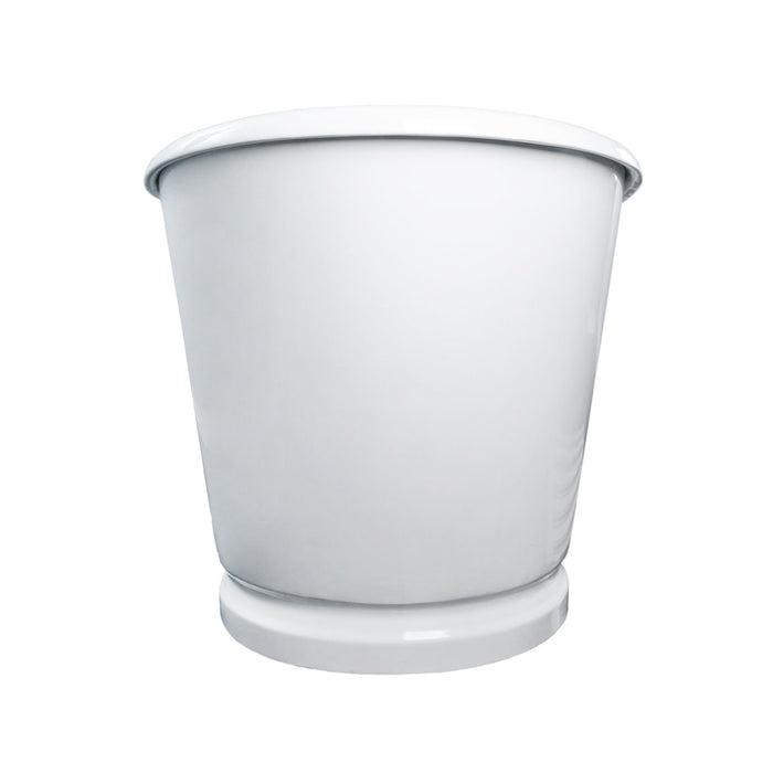 Kingston Heirloom VCTDS662829 - Aqua Eden 66-Inch Cast Iron Oval Double Slipper Pedestal Tub (No Faucet Drillings), White