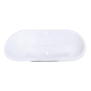Kingston Aqua Eden VCTPN632717 63-Inch Cast Iron Oval Drop-In Tub with