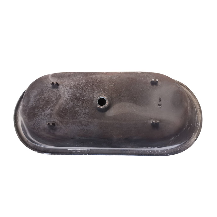 Aqua Eden VCTPN632717 63-Inch Cast Iron Oval Drop-In Tub with Center Drain, White