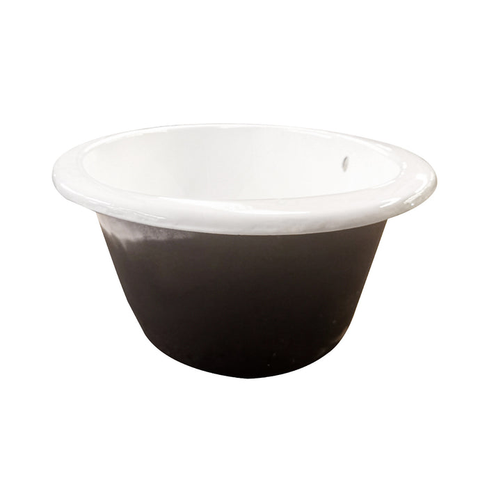 Aqua Eden VCTPN653517 65-Inch Cast Iron Oval Drop-In Tub with Center Drain, White