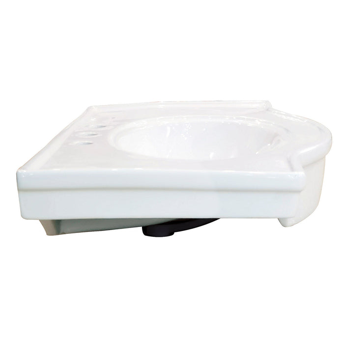 Kingston Templeton VPB1318B 31-Inch Ceramic Console Sink (8-Inch, 3-Hole), White