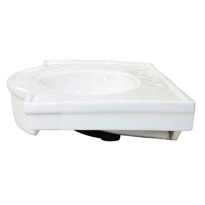Kingston Templeton VPB1318B 31-Inch Ceramic Console Sink (8-Inch, 3-Hole), White