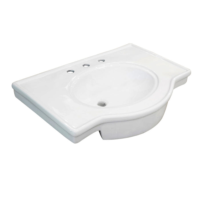 Templeton VPB1318B Ceramic Console Sink Top, White
