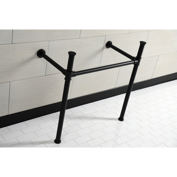 Kingston Tulare VPB13680 - Fauceture Stainless Steel Console Sink Legs, Matte Black