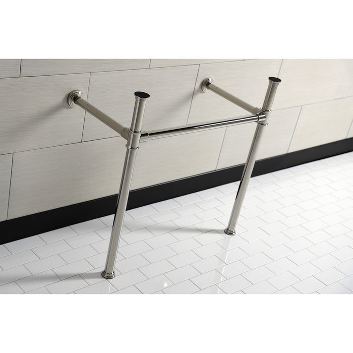 Kingston Tulare VPB13686 - Fauceture Stainless Steel Console Sink Legs, Polished Nickel
