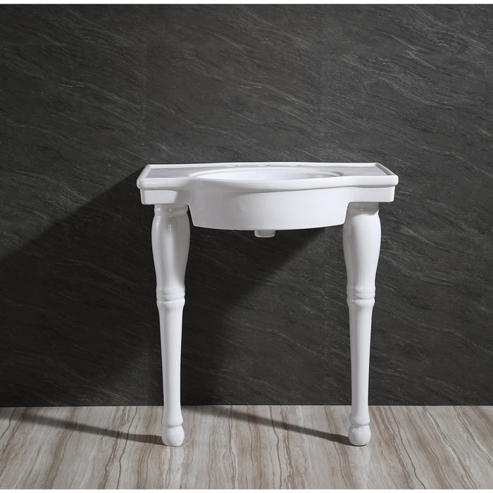 Kingston Heirloom VPB136P - Imperial Ceramic Console Sink Legs (2 Pcs/Set), White