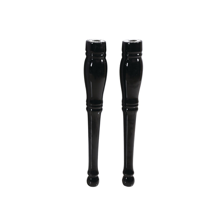 Kingston Heirloom VPB136PK - Imperial Ceramic Console Sink Legs (2 Pcs/Set), Black