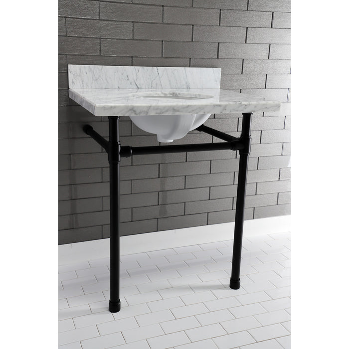 Kingston Tulare VPB2218330 - Dreyfuss Stainless Steel Console Sink Legs, Matte Black