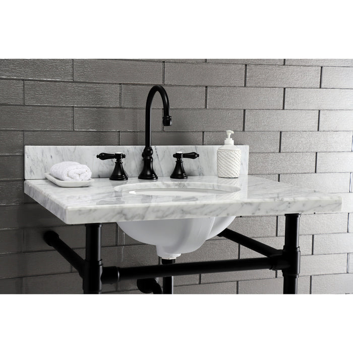 Kingston Tulare VPB2218330 - Dreyfuss Stainless Steel Console Sink Legs, Matte Black