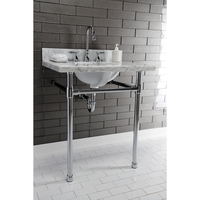 Kingston Tulare VPB2218331 - Dreyfuss Stainless Steel Console Sink Legs, Polished Chrome