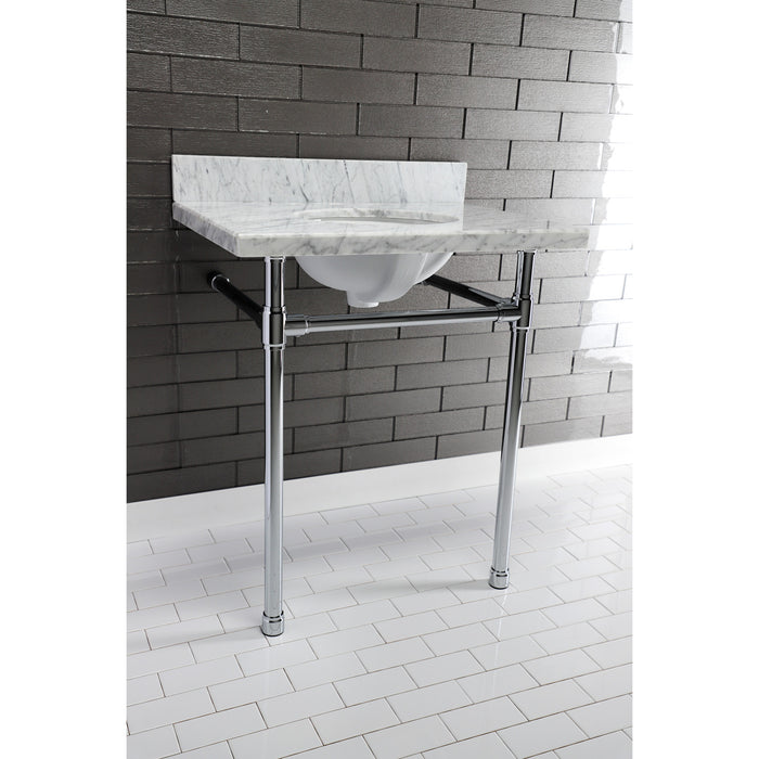 Kingston Tulare VPB2218331 - Dreyfuss Stainless Steel Console Sink Legs, Polished Chrome