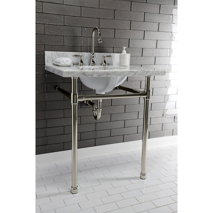 Kingston Tulare VPB2218336 - Dreyfuss Stainless Steel Console Sink Legs, Polished Nickel