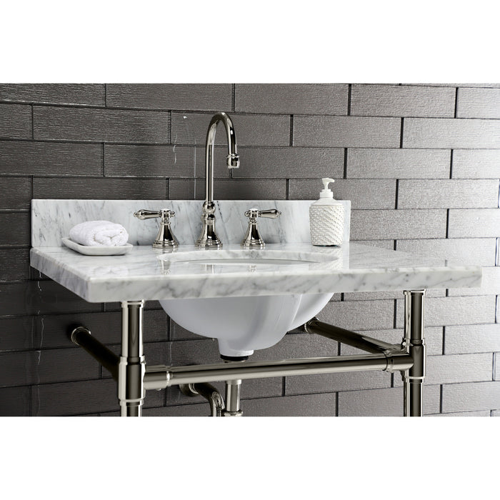 Kingston Tulare VPB2218336 - Dreyfuss Stainless Steel Console Sink Legs, Polished Nickel
