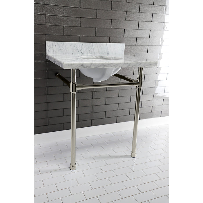 Kingston Tulare VPB2218336 - Dreyfuss Stainless Steel Console Sink Legs, Polished Nickel