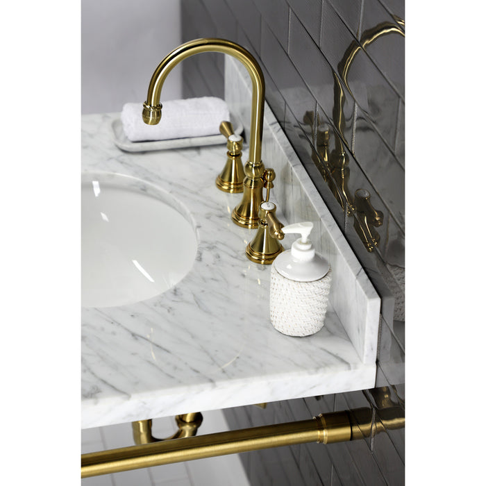 Kingston Tulare VPB2218337 - Dreyfuss Stainless Steel Console Sink Legs, Brushed Brass