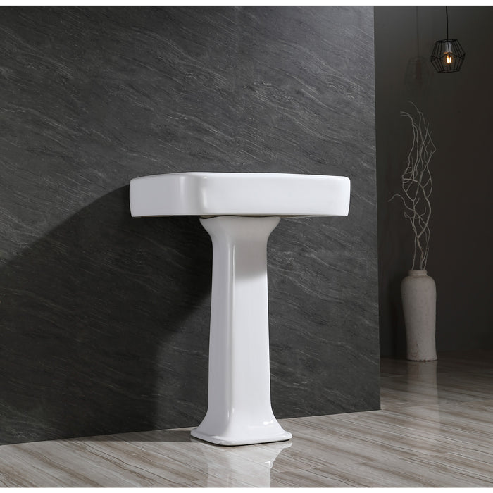 Robert VPB226P Ceramic Pedestal Sink Base (VPB2268), White