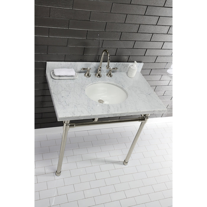 Kingston Tulare VPB2818336 - Dreyfuss Stainless Steel Console Sink Legs, Polished Nickel