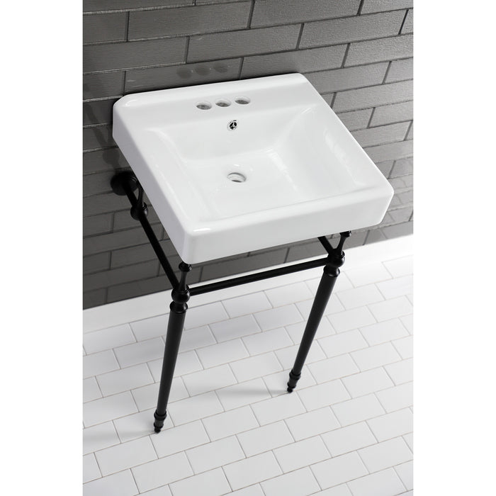 Kingston Heirloom VPB30160 - Edwardian Brass Console Sink Legs, Matte Black