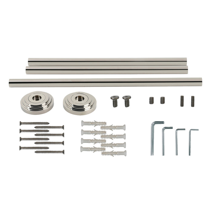 Kingston Edwardian VPB30166H Console Sink Leg Wall Support, Polished Nickel