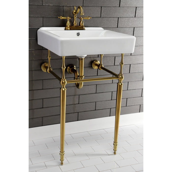 Kingston Heirloom VPB30167 - Edwardian Brass Console Sink Legs, Brushed Brass