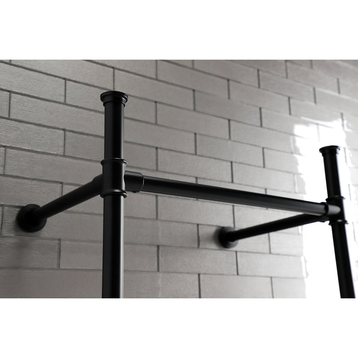 Kingston Tulare VPB33080 - Fauceture Stainless Steel Console Sink Legs, Matte Black