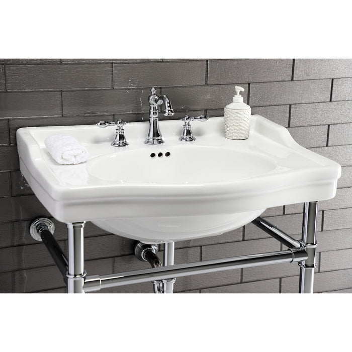 Kingston Tulare VPB33081 - Fauceture Stainless Steel Console Sink Legs, Polished Chrome