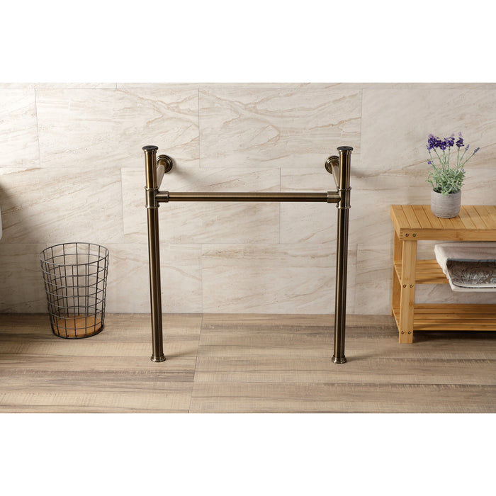 Kingston Tulare VPB33083 - Fauceture Stainless Steel Console Sink Legs, Antique Brass