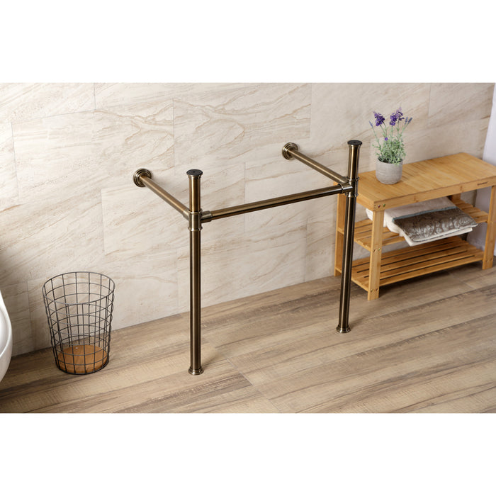 Kingston Tulare VPB33083 - Fauceture Stainless Steel Console Sink Legs, Antique Brass