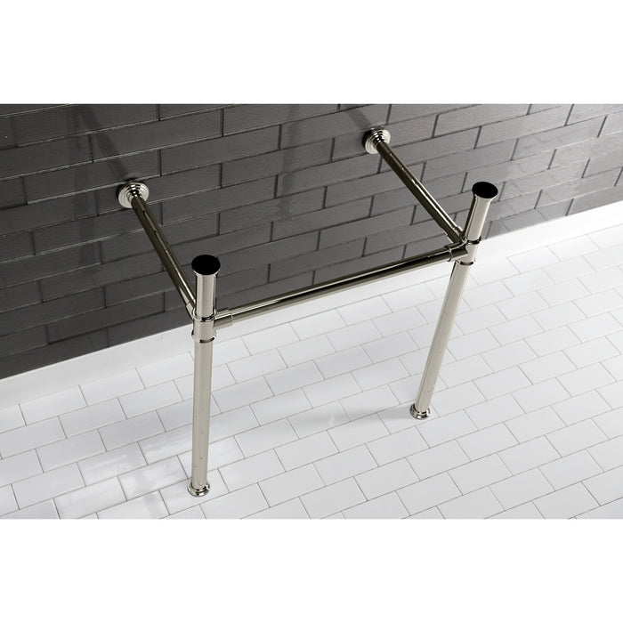 Kingston Tulare VPB33086 - Fauceture Stainless Steel Console Sink Legs, Polished Nickel